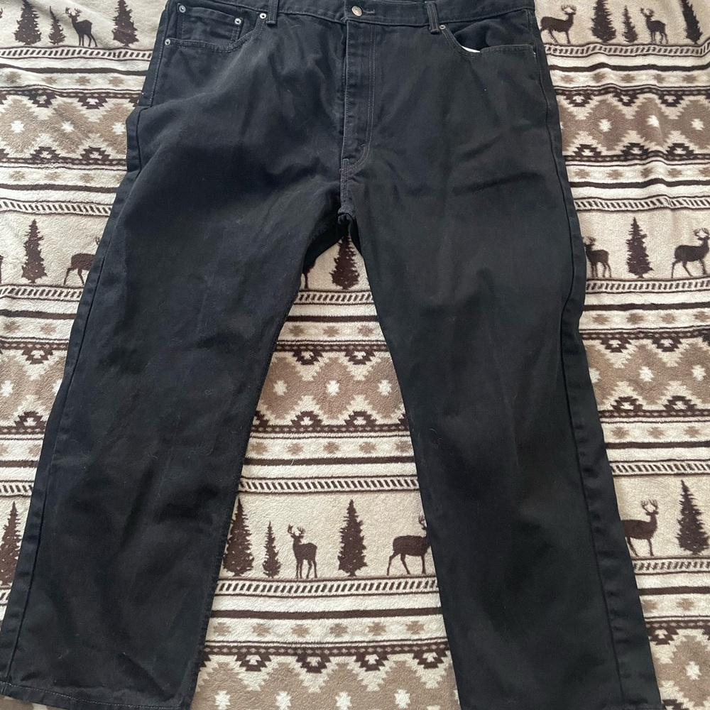 Levi's Men's  505 Straight Jeans - Black 44x30